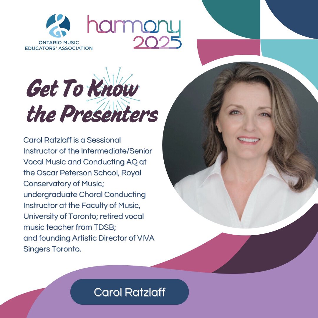 Get to know our Harmony 2025 Presenters!
And, take advantage of earlybird savings on OMEA Harmony 2025 by registering today. Then share this with a friend!
omea.on.ca/events/harmony…
