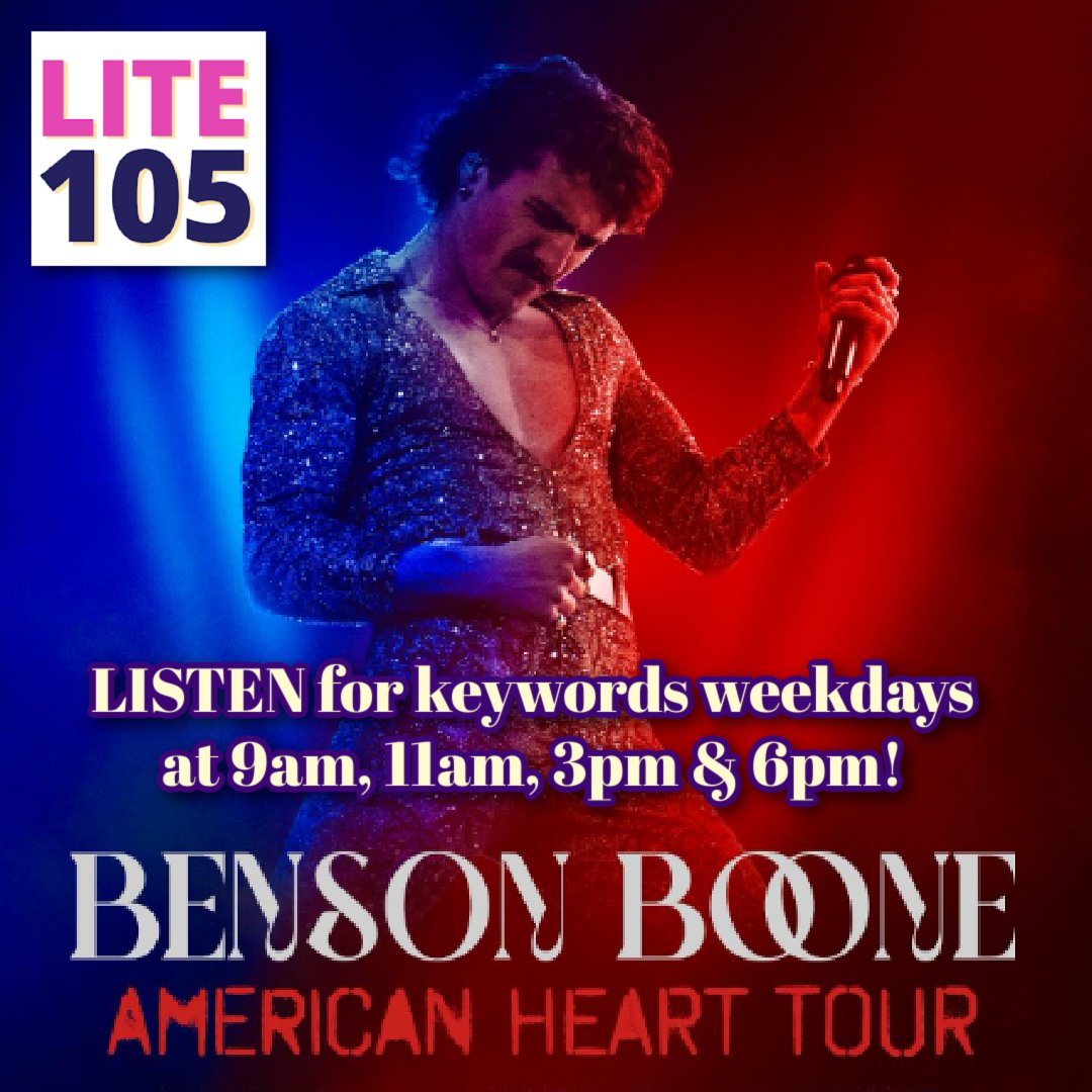 Those national keywords start up again on Monday at 9am with Heather &amp; Matty! You could WIN a trip to Vegas to see Benson Boone LIVE and so much more!
