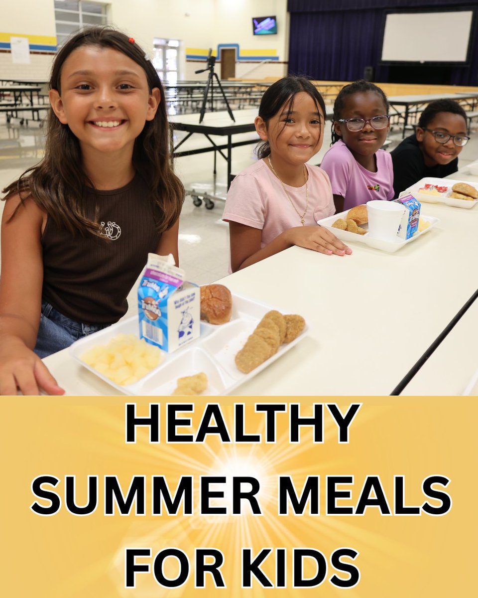 grandprairieisd's tweet photo. GPISD offers free breakfast and lunch to children ages 18 and under, and enrolled students with disabilities up to 21 years old can enjoy a meal at no cost until Fri, August 1. For all the details &amp; locations, please visit https://t.co/DkaGbdMKoc. 
#GPISDSummerMeals  #WeAreGPISD https://t.co/xt9Uc5qlc7