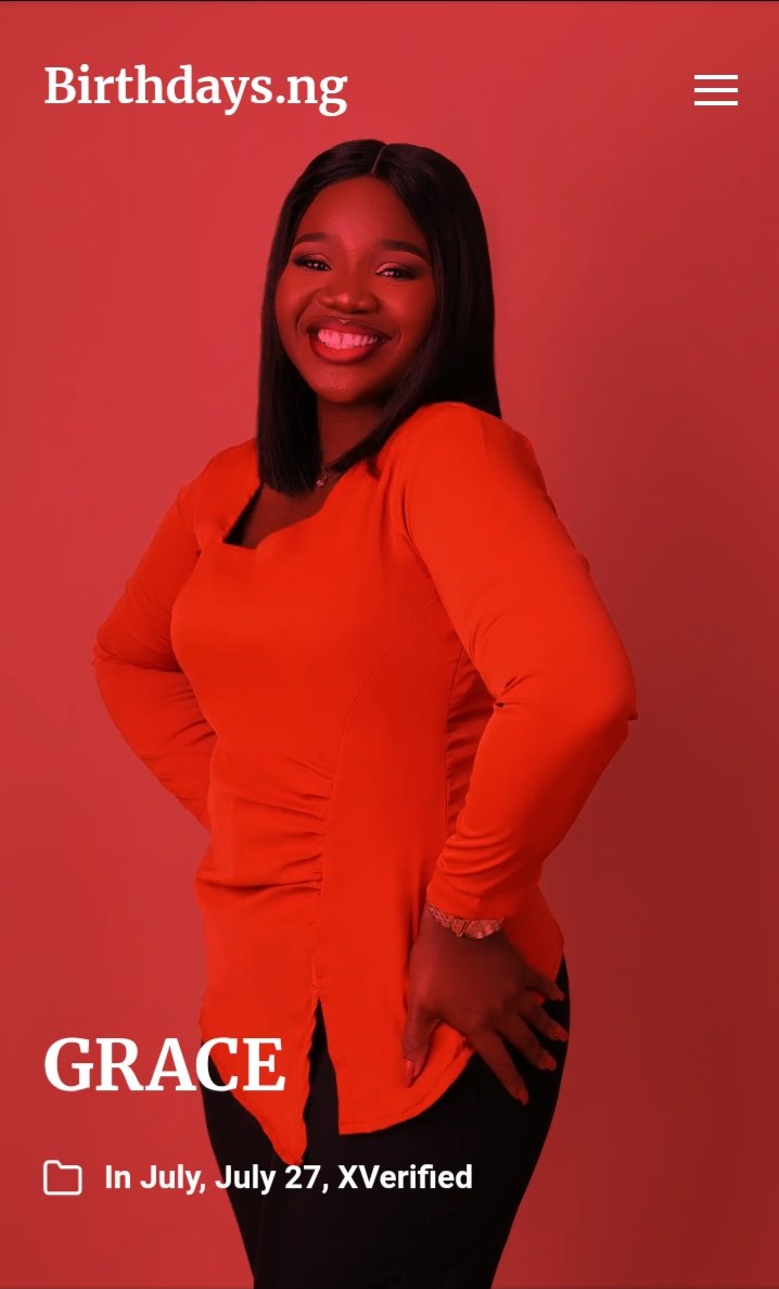 Birthdaysng's tweet image. Your birthday page birthdays.ng/grace-2 @gracie_makinde
May each moment of your life brings you everlasting joy and blissful memories. Happy wonderful birthday.
