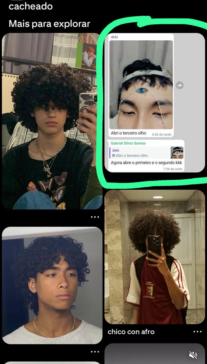 KilusxSnow's tweet image. Vsfd cara eu tava concentrada vendo uma referencia de cabelo pra um dos meus personagens( q misteriosamente se chama Carlos🤫 ), e aí o Pinterest me lembra desse print de WhatsApp pqppp KKKKKKK