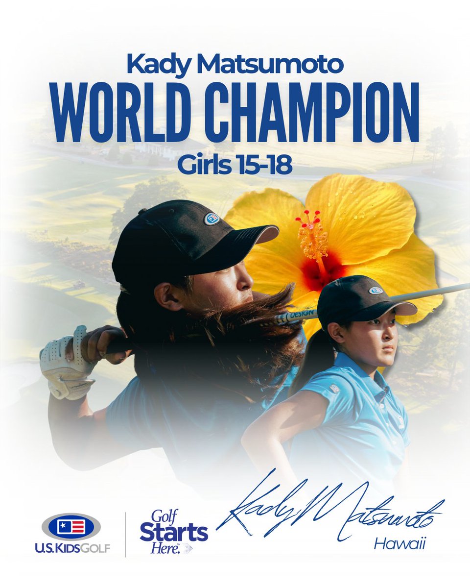 Kady Matsumoto of Hawaii is our 2025 Girls 15-18 World Champion!