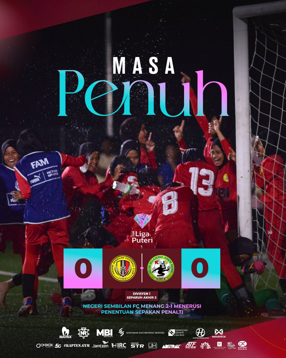 nsfc1923devt's tweet image. Masa Penuh | NSFC 0️⃣ - 0️⃣ Junior Bangi FC

WE ARE THROUGH TO THE FINAL! 🔥

#MilahMudo melangkah ke final menerusi penentuan sepakan penalti dengan jaringan 2-1. 

#NSFC
#HobinJangHobin
#NSFCdevt
#LigaPuteri2025