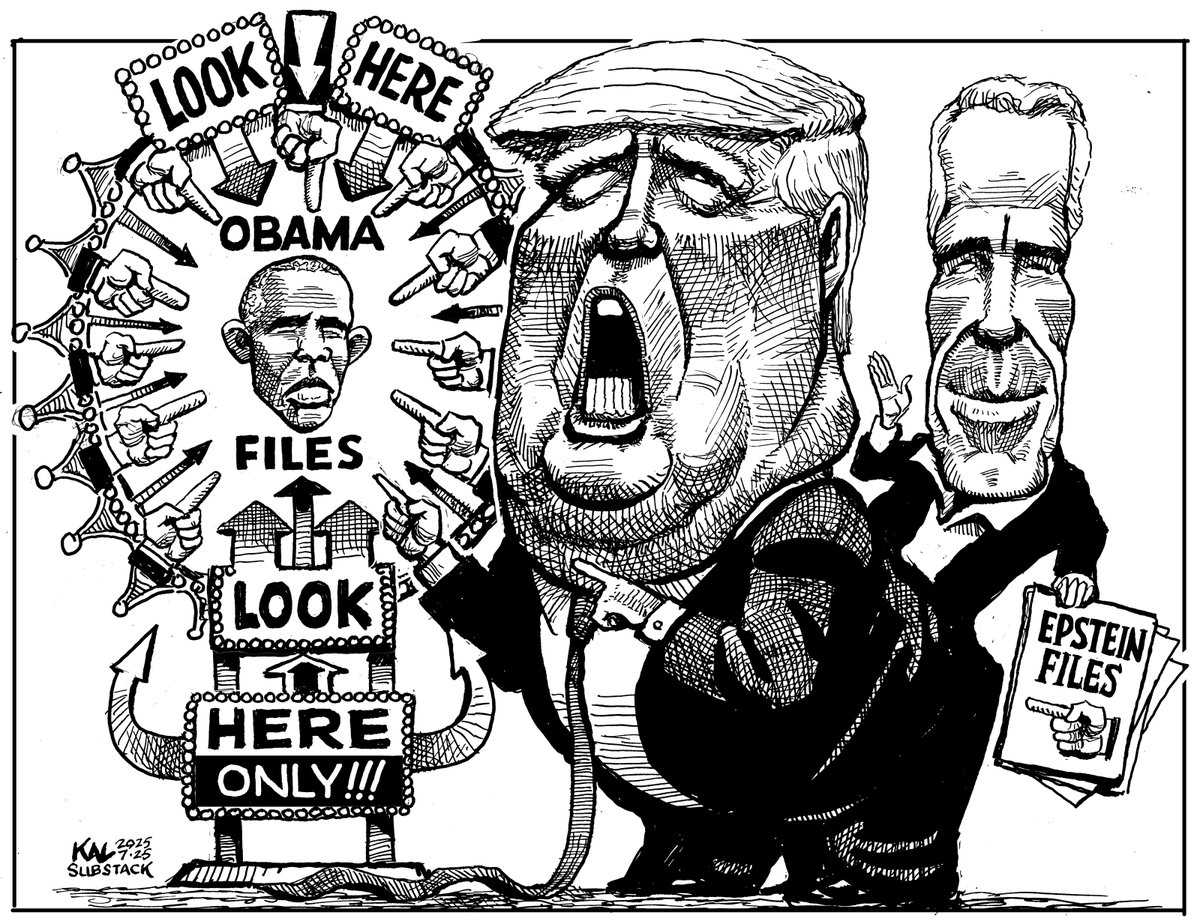 After my recent dismissal from The Baltimore Sun, I vowed to continue drawing my satirical cartoons on my newsletter, Kal Draws The Line. Here's my latest.

You can help me keep the cartooning flame alight by subscribing. You can join for free. Link in the comments.