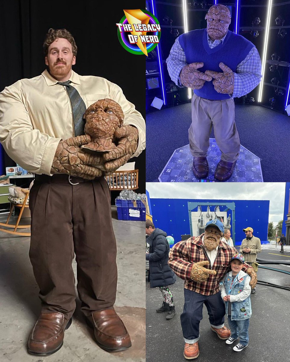 thelegacyofnerd's tweet image. New photos of The Thing reference costume on the set of ‘The Fantastic Four: First Steps’