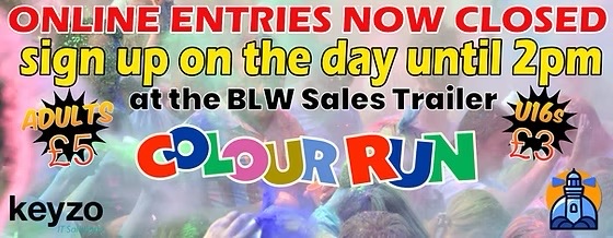 BlueLightWsea's tweet image. 📣 Online Colour Run entries are now closed!
We’ve had hundreds of signups - thank you all so much 💙🧡
If you’d like to sign up on the day, you can - please do so at our sales trailer (near RNLI station) on the day - but before 2pm, or, if you can, earlier in the day.