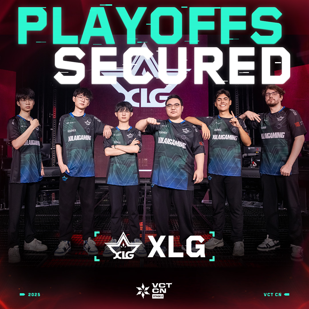 VALO2ASIA's tweet image. XLG and All Gamers have officially secured their spots in the playoffs!
That leaves 1 final slot in Group Omega up for grabs, with Wolves, DRG, and NOVA still in the running.
Over in Group Alpha, EDG, TYL, and JDG are set to battle it out for the remaining 2 spots next week.