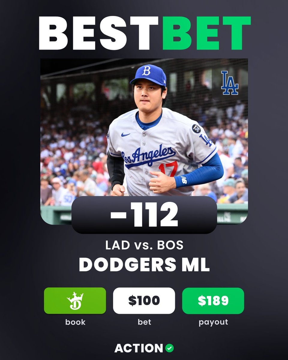 ActionNetworkHQ's tweet image. ⚾️ SUNDAY MLB BEST BET
🎯 DODGERS ML
👇 Add directly to your betslip
bit.ly/LAD072725
🗣️ "Buehler is as fade-worthy as it gets, and his former team should turn this reunion into a gloomy one." - @SeanPaulCBB
