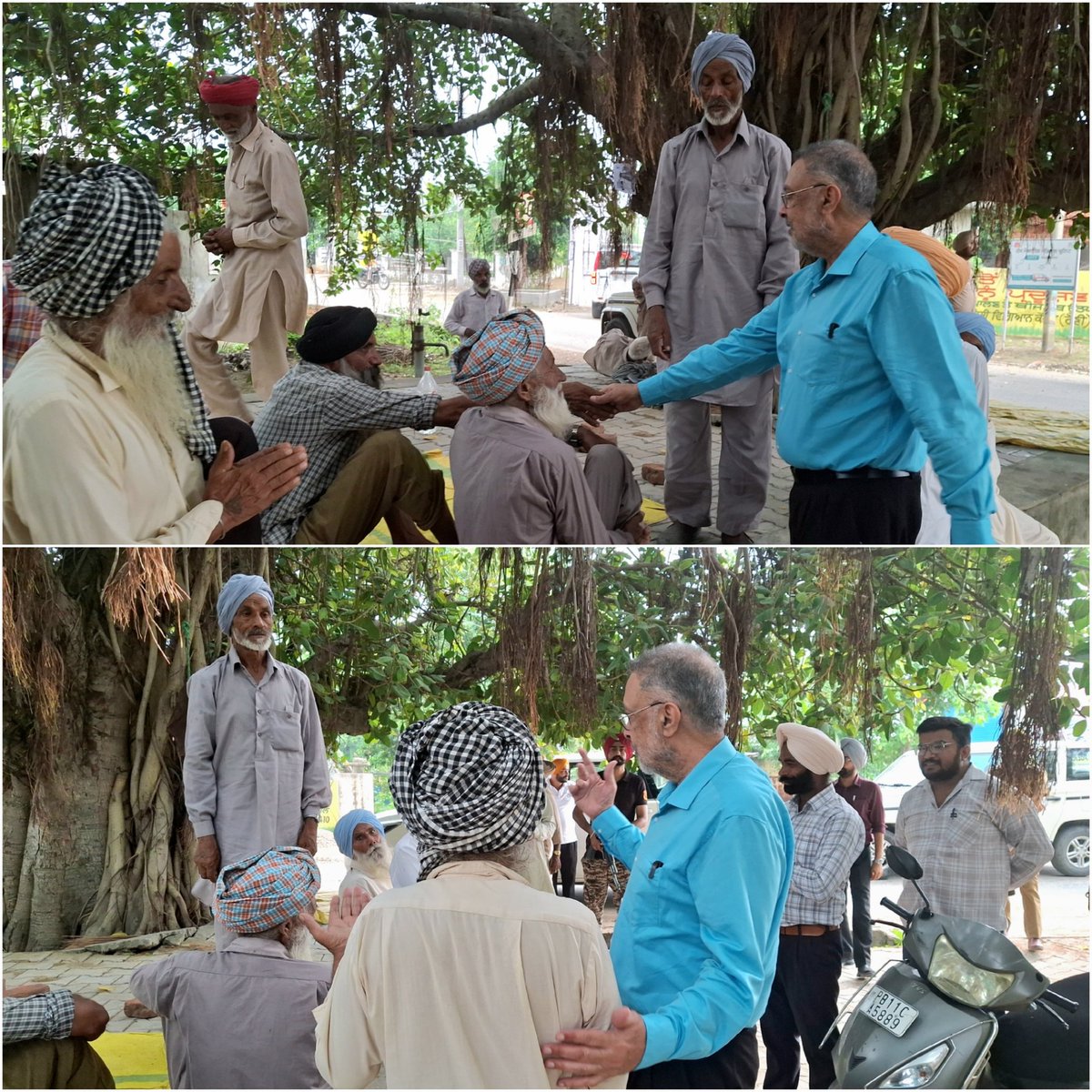 AAPbalbir's tweet image. Government is now running from the villages
Today, heart to heart talks were held with the elders sitting in the villages (Sath) of Patiala rural areas.
Ideas of Aam Aadmi Clinic, School of Eminence, Free electricity, Canal Water and War against Drugs were shared with them.
The…