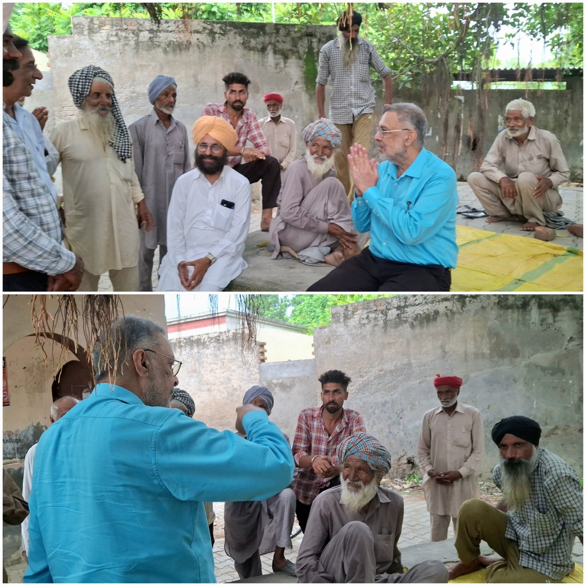 AAPbalbir's tweet image. Government is now running from the villages
Today, heart to heart talks were held with the elders sitting in the villages (Sath) of Patiala rural areas.
Ideas of Aam Aadmi Clinic, School of Eminence, Free electricity, Canal Water and War against Drugs were shared with them.
The…