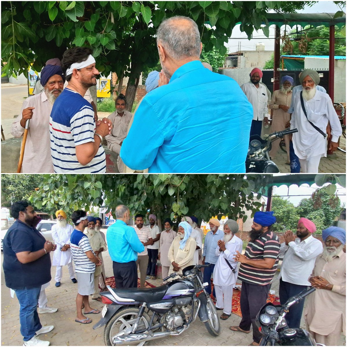 AAPbalbir's tweet image. Government is now running from the villages
Today, heart to heart talks were held with the elders sitting in the villages (Sath) of Patiala rural areas.
Ideas of Aam Aadmi Clinic, School of Eminence, Free electricity, Canal Water and War against Drugs were shared with them.
The…