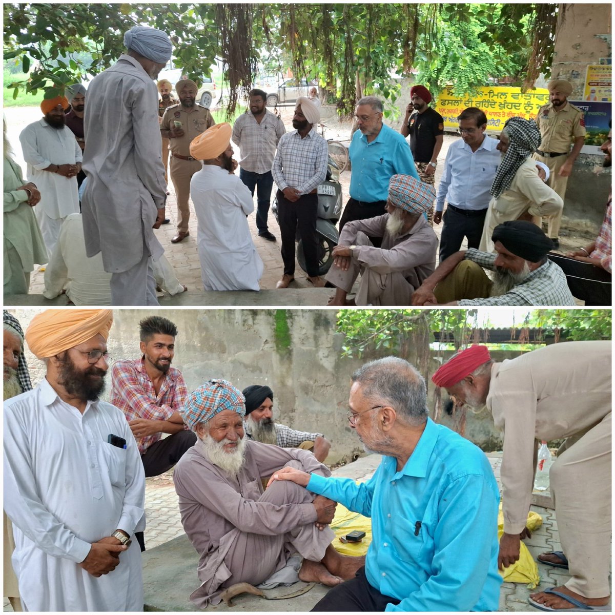 AAPbalbir's tweet image. Government is now running from the villages
Today, heart to heart talks were held with the elders sitting in the villages (Sath) of Patiala rural areas.
Ideas of Aam Aadmi Clinic, School of Eminence, Free electricity, Canal Water and War against Drugs were shared with them.
The…