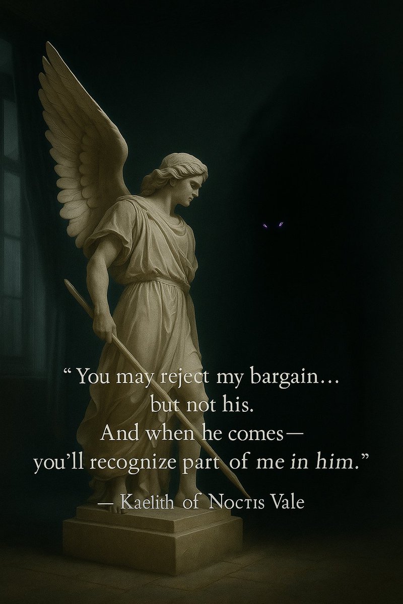 A statue fell. A shadow spoke.  
“You may reject my bargain, but not his.”  
Chapter 11 of The Red House of Moscow is live:  
royalroad.com/fiction/124331…  

#DarkRomance #AngelsAndDemons #TheRedHouseOfMoscow