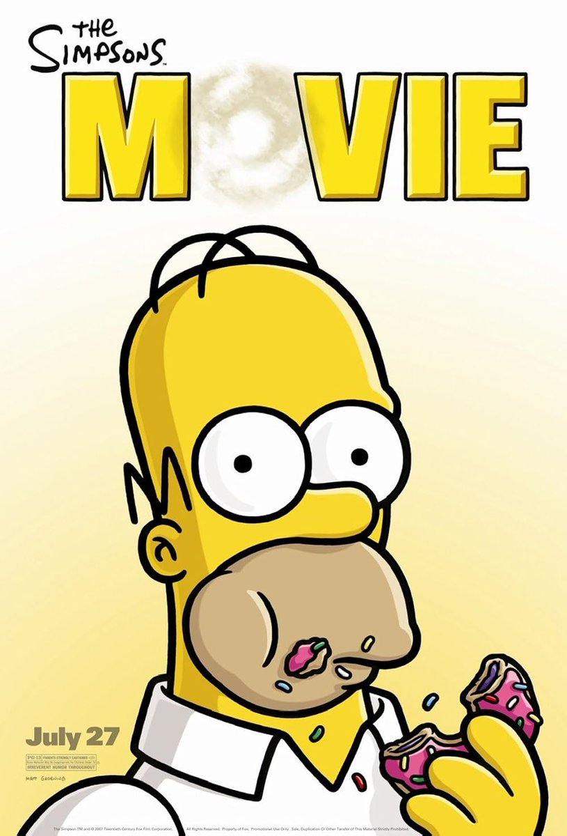 scorbunnydream's tweet image. On this day in 2007, The Simpsons Movie first released in theaters 

Happy 18th anniversary! 😄