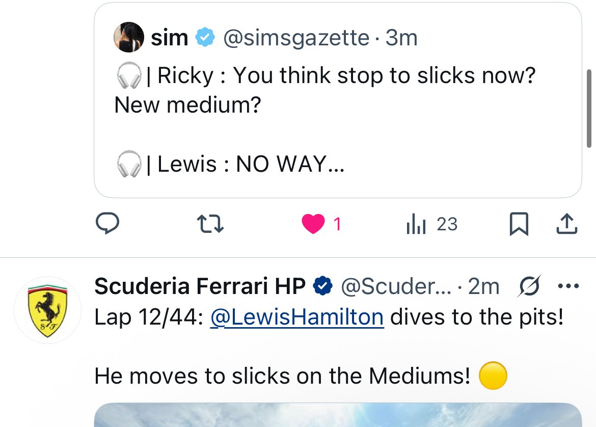 20TOW's tweet image. The ferrari effect