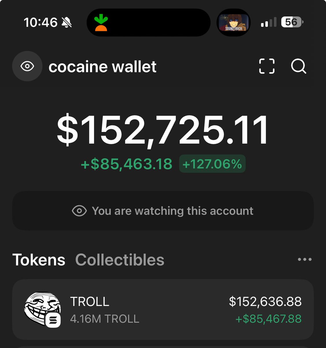pingucharts's tweet image. The legendary cocaine wallet does it again $troll