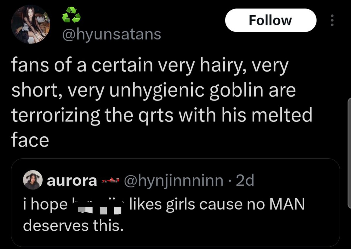 skz_protector's tweet image. 🚫 REPORT/BLOCK 🚫

Akgae 🥟

⚠️ x.com/goldenchild_C?…
⚠️ x.com/dlmluliliana?t…
⚠️ x.com/reikumis?t=OjY…
⚠️ x.com/hyunsatans?s=09
⚠️ x.com/camcura?s=09

📌Report as Targeted Harassment  &amp;amp; SPAM

📌 use the Help Center to report more effectively
help.x.com/en/forms…