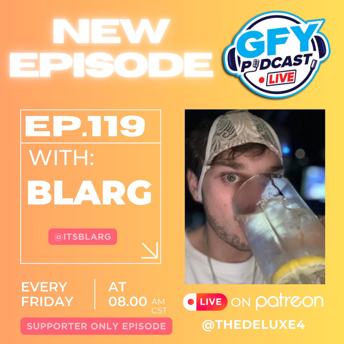 This week we welcome <a href="/ItsBlarg/">Matt</a> to the GFY Podcast! I sit down with him and have a great conversation! patreon.com/c/TheDeluxe4 🥳🥳