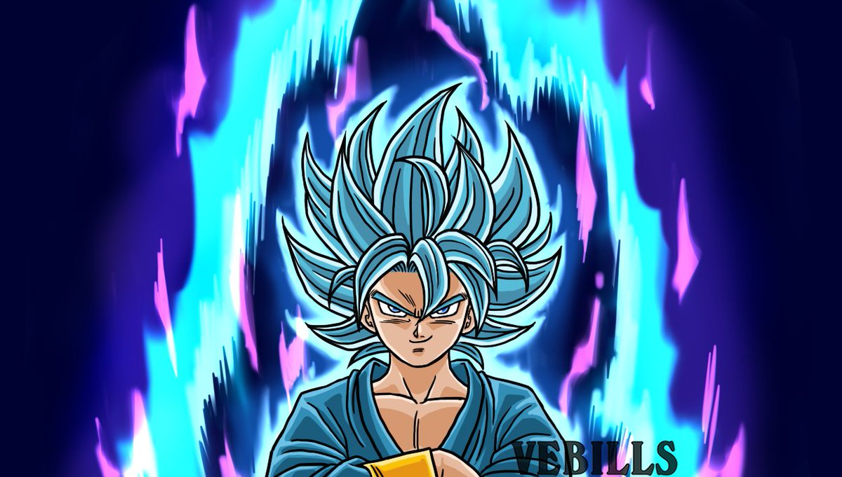 Vebills3's tweet image. He's farming aura... in Super Saiyan Blue!!
This was the quickest art I did of Buratsu, but it was pretty simple, and I was pretty happy with his hair.
Can you feel his confidence in this power? It just hits different >:)