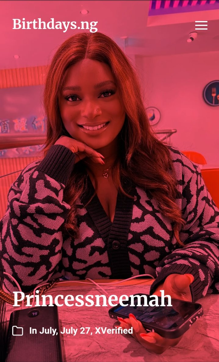 Birthdaysng's tweet image. Your birthday page birthdays.ng/princessneemah @princessneemah
May each day of your life be filled with Mercy and Unlimited Blessings of GOD. Happy wonderful birthday.