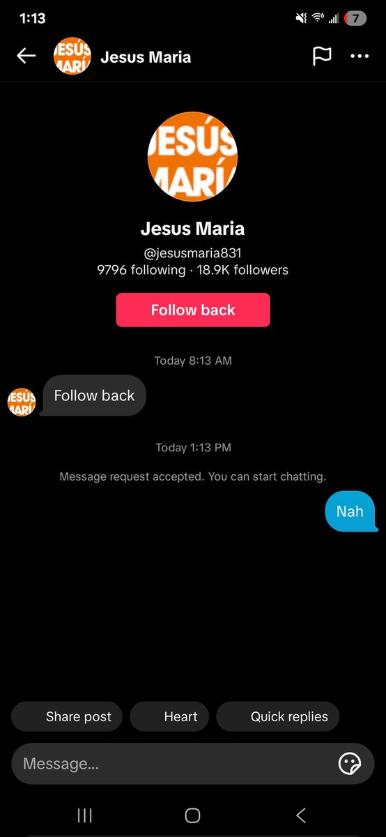 Pro_Kesadia's tweet image. My tiktok dms