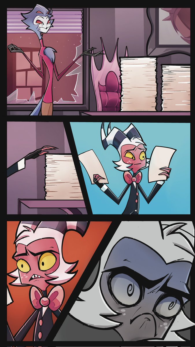 Safera2001's tweet image. paperwork, page 2/3
#HelluvaBoss #HelluvaBossFanart #Stolitz #Hellaverse
