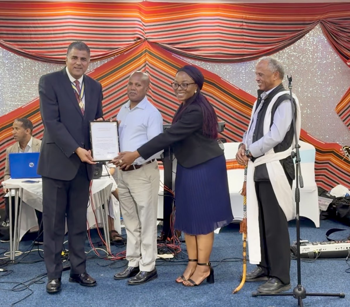 asgharlab's tweet image. Delighted to have attended with @nkele_manaka @FarleyLabour Bilena Shama festival, which showcased the rich cultural heritage of Eritrea through its diverse traditions. The festival emphasised the importance of cultural exchange through the universal languages of music and dance.