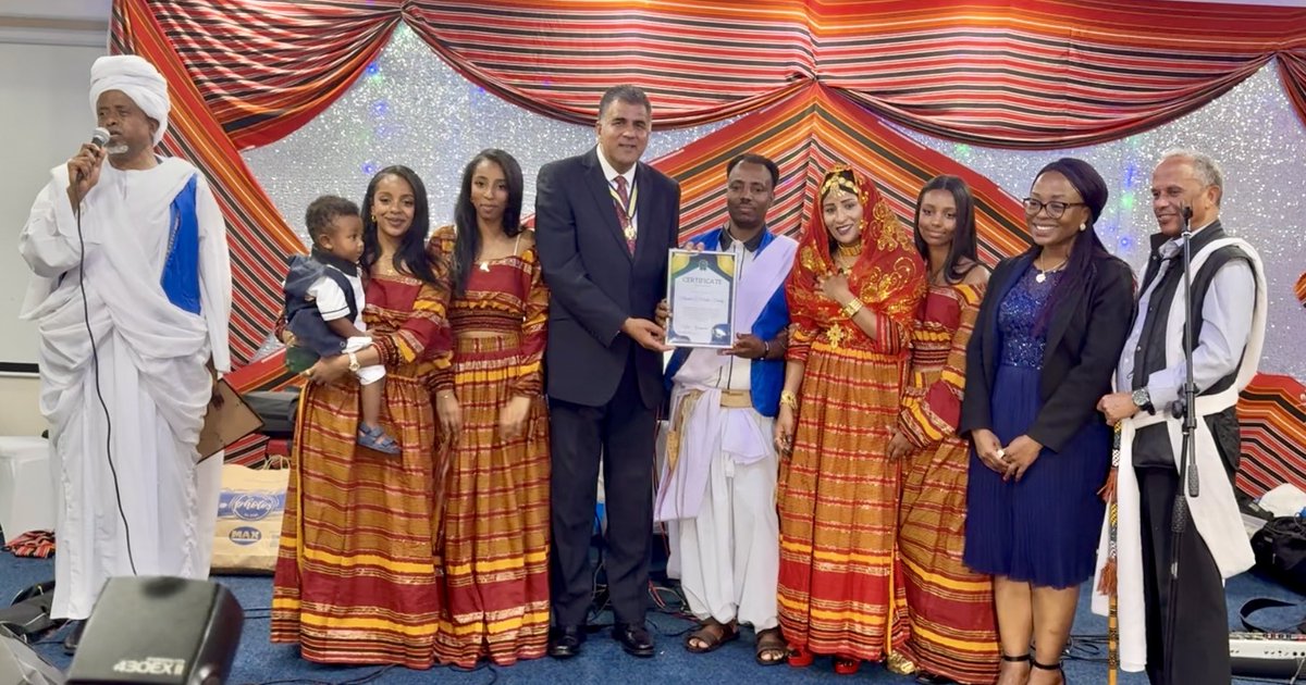 asgharlab's tweet image. Delighted to have attended with @nkele_manaka @FarleyLabour Bilena Shama festival, which showcased the rich cultural heritage of Eritrea through its diverse traditions. The festival emphasised the importance of cultural exchange through the universal languages of music and dance.
