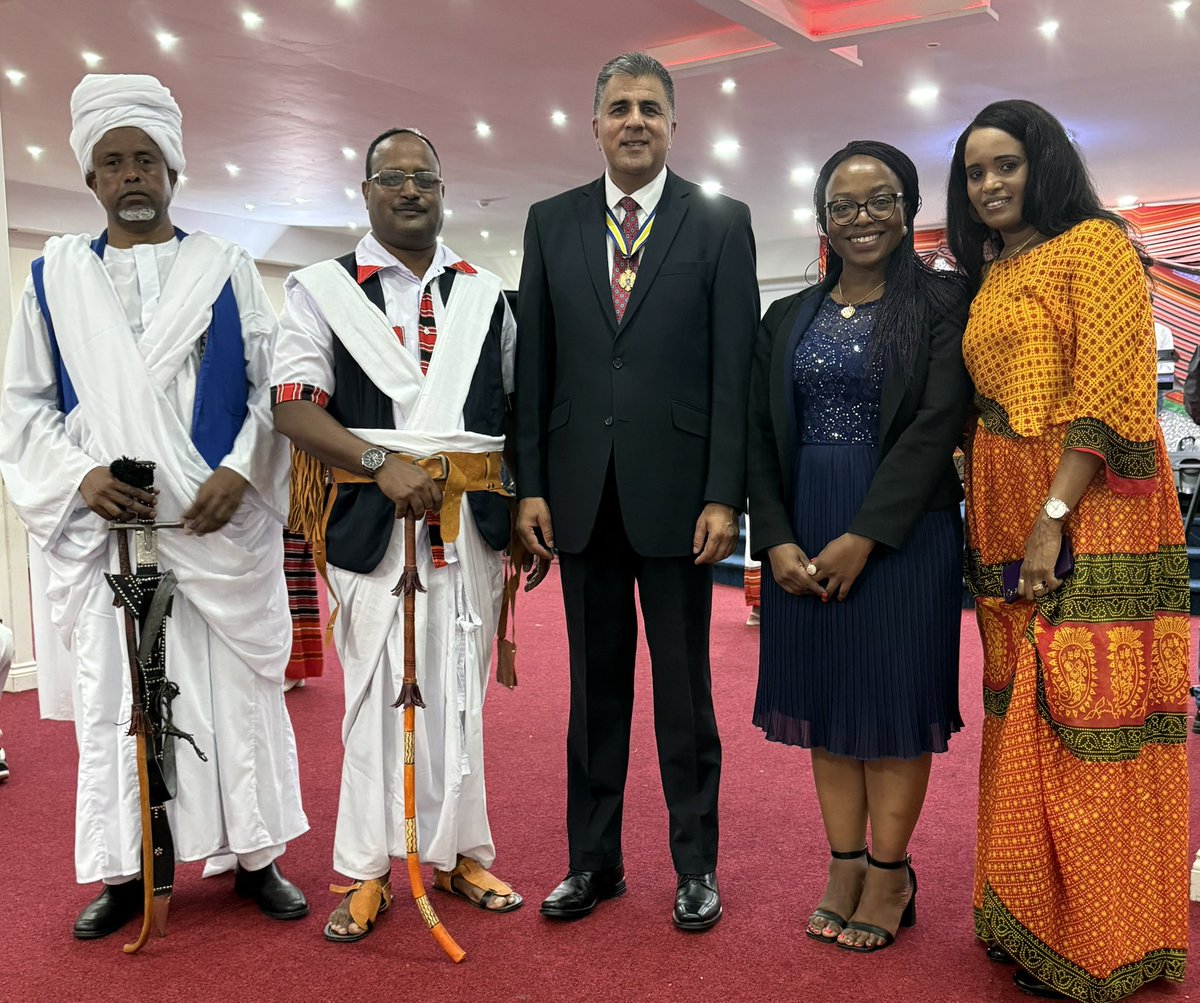 asgharlab's tweet image. Delighted to have attended with @nkele_manaka @FarleyLabour Bilena Shama festival, which showcased the rich cultural heritage of Eritrea through its diverse traditions. The festival emphasised the importance of cultural exchange through the universal languages of music and dance.