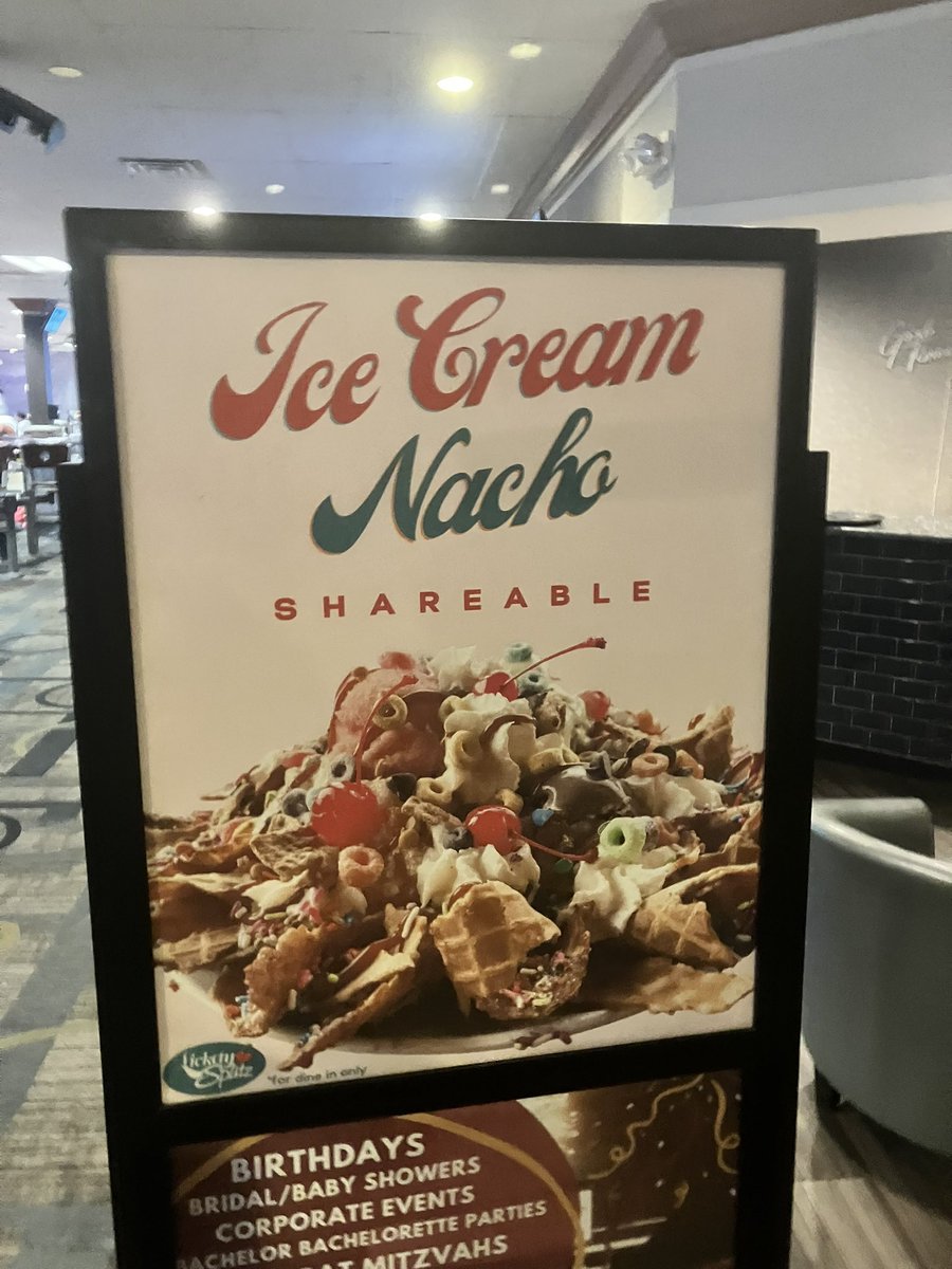 PotCzach's tweet image. I’m not so sure a sundae served on top of crushed up cones should be called Nachos