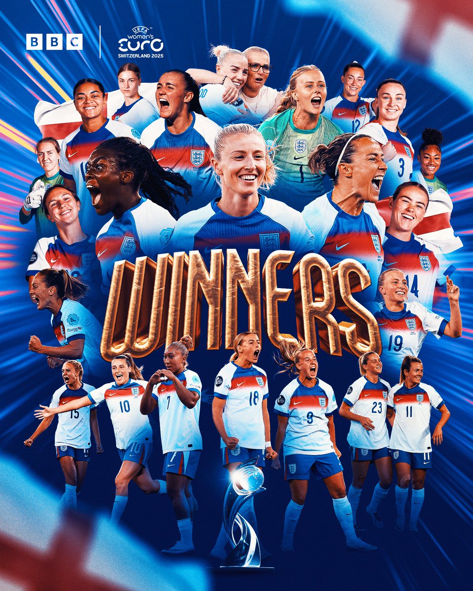 SeasideSeany's tweet photo. #Lionesses Refuse to lose!
How fantastic to see England win the Euros again.  Congratulations and thanks to the entire squad,  we're so proud of you! https://t.co/DDi6lD5OKK