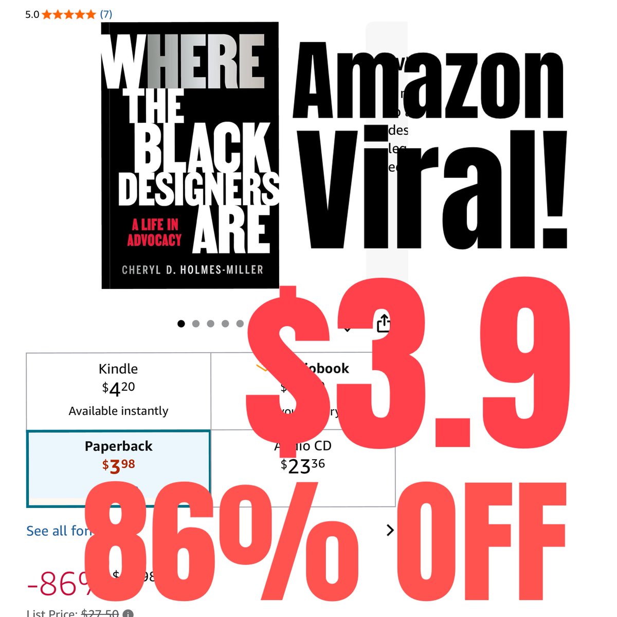 AMAZON VIRAL! OMG! 86% OFF! Chat GPT says,”$3 = viral price point-Amazon is testing this because your book is seen as valuable + relevant”

Christmas Gifts!Course books! Freshman welcome gifts! Faculty gifts!Conference gifts!

amzn.to/3YIzCir

#GraphicDesignHistory #watbd