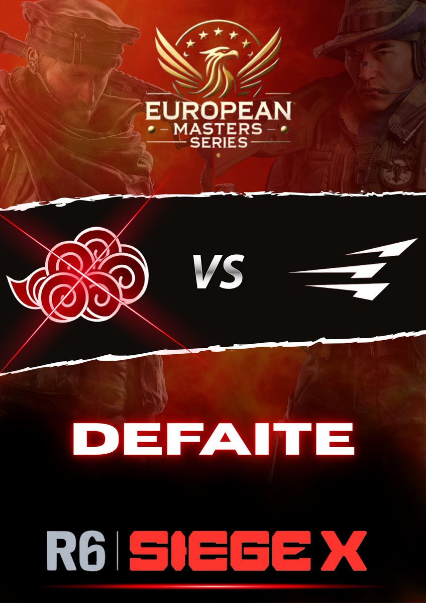 OUTSOUKI ESPORT (@outsouki) on Twitter photo Dรฉfaite pour la OUTSOUKI en <a href="/EMS_R6/">EUROPEAN MASTERS SERIES</a> et <a href="/RSXPL/">RSX Events</a>.
Chaque chute forge notre retour.
On reviendra plus fort. ๐ฅ
#OUTSOUKI #NeverGiveUp #Esport #R6S Dรฉfaite pour la OUTSOUKI en <a href="/EMS_R6/">EUROPEAN MASTERS SERIES</a> et <a href="/RSXPL/">RSX Events</a>.
Chaque chute forge notre retour.
On reviendra plus fort. ๐ฅ
#OUTSOUKI #NeverGiveUp #Esport #R6S