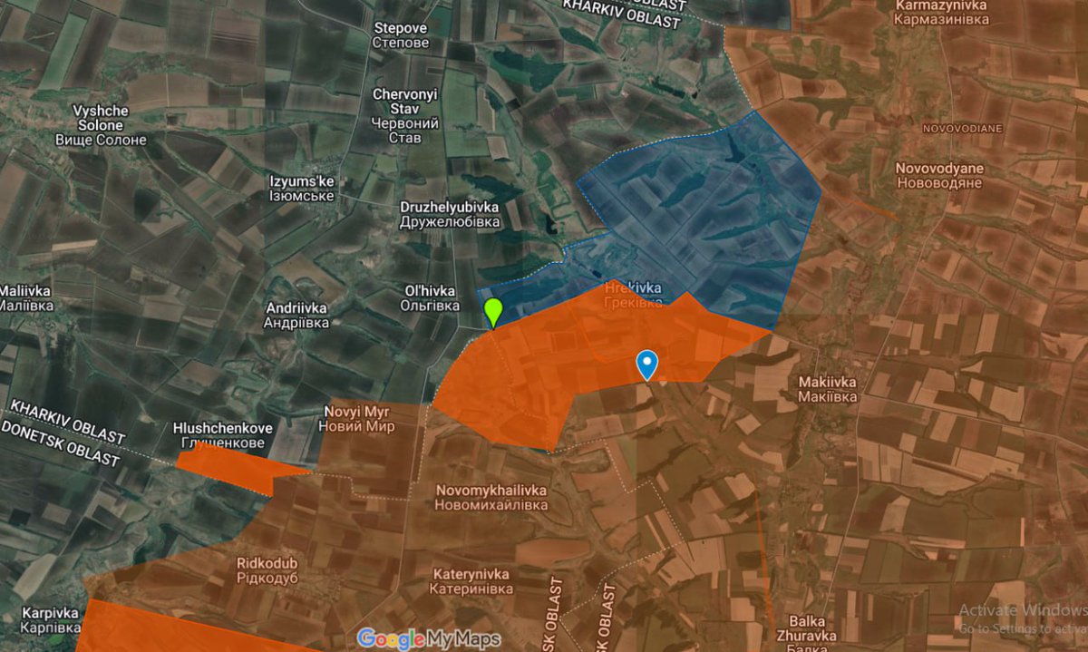 TheDeep_State6's tweet image. 📌#Lugansk
⚠️ More then 99.5% of Lugansk Oblast is in Russian control. Only an area of 22.9km2 remains.
🔻 The final settlement of Lugansk Oblast under Ukrainian control, Gregovka, fell under Russian control some weeks ago. Since then, incremental Russian advances see the RF…
