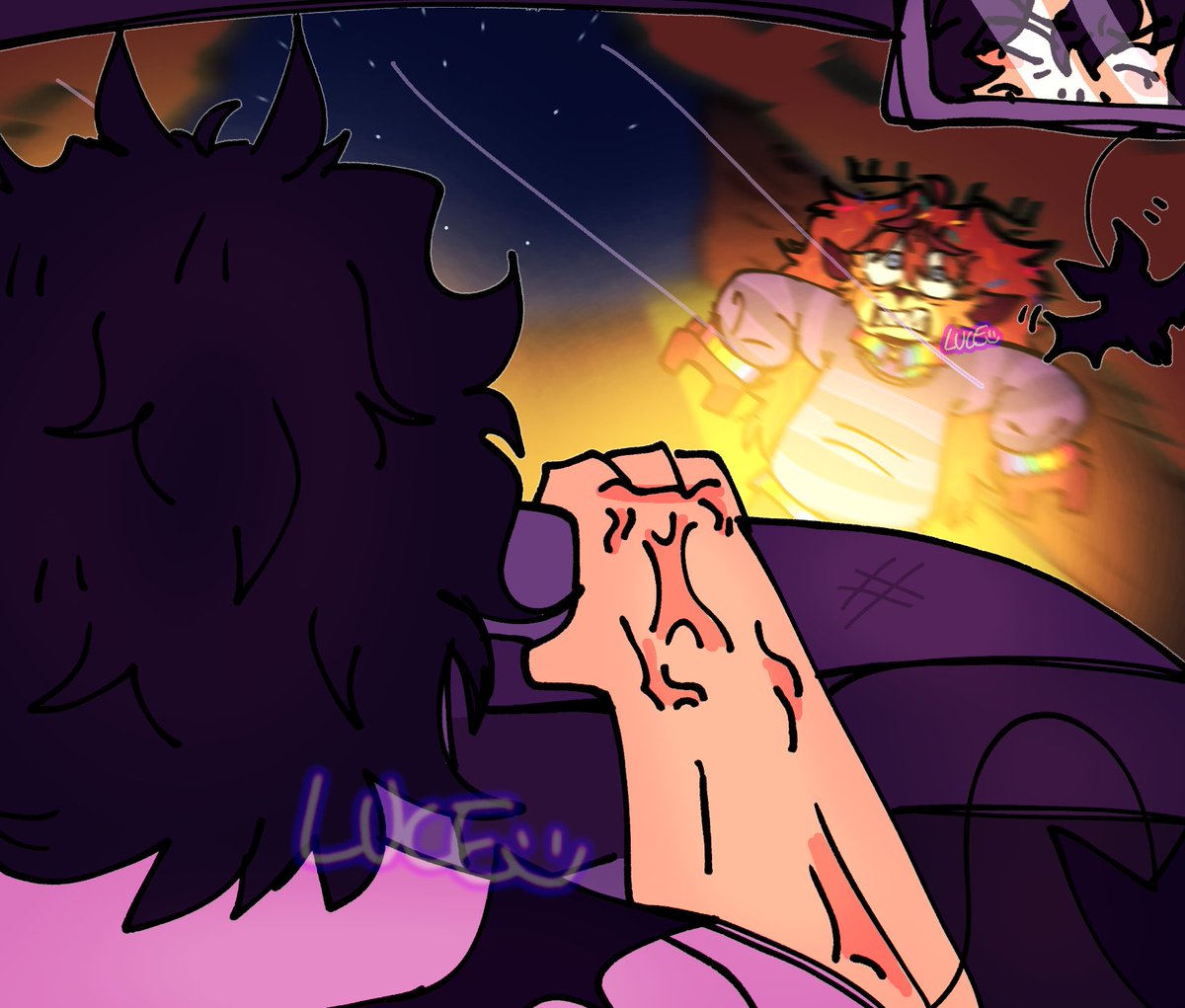 happE_dayZ's tweet image. that bump is... shaped like a deer !!!!
~
SONA DRIVING THE CAR BELONGS TO @UrLocalVampir3 !!!
#art #oc