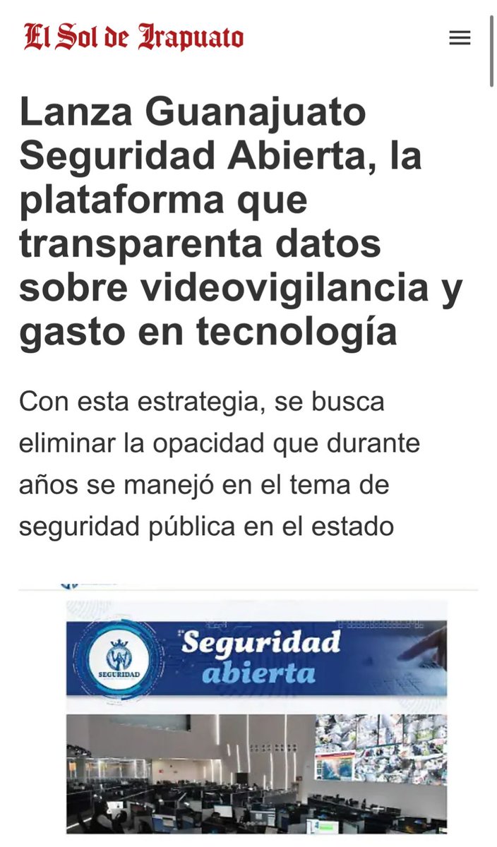 La Gobernadora @libiadennise y la Secretaría de <a href="/pazgobgente/">Secretaría de Seguridad y Paz</a> presentaron la plataforma #SeguridadAbierta, que transparenta las acciones y recursos destinados a la seguridad pública.

Un paso importante hacia la consolidación de un gobierno abierto.
 seguridad.guanajuato.gob.mx/seguridad-abie…