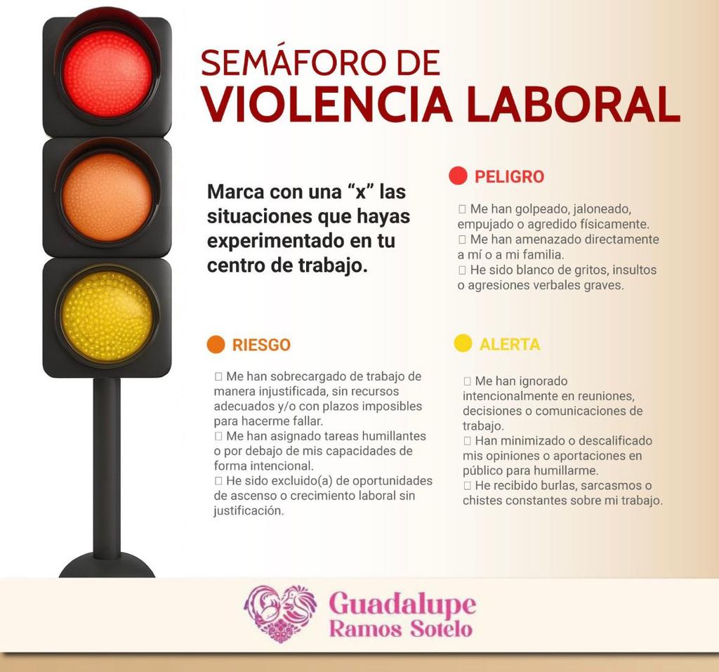 G_RamosSotelo's tweet image. 🚦 ¿Has vivido alguna de estas situaciones en tu trabajo?
Identificar la violencia laboral es el primer paso para erradicarla. 👀
Desde negarte prestaciones, asignarte tareas para hacerte fallar o difundir rumores en tu contra…
Ninguna forma de violencia debe normalizarse.…