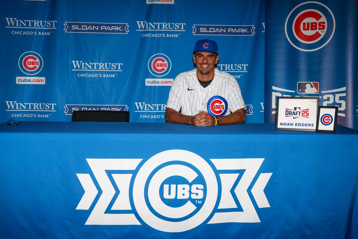 biest22's tweet photo. A pair of pitchers - @elijerze and @EddersNoah - were selected by the Cubs in the 11th and 15th rounds of the 2025 MLB Draft! #Cubs #CubsProspects #2025MLBDraft https://t.co/nBGuHSVwmG