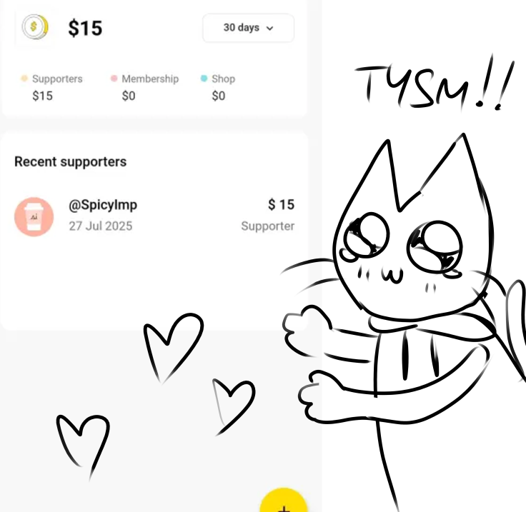 AAAAAAHHHHHH ty ty ty🩷🩷🩷🩷 im feeling a bit better so im gonna try to do some adopts, THANK YOU SO MUCH FOR THE SUPPORT SPICYIMP