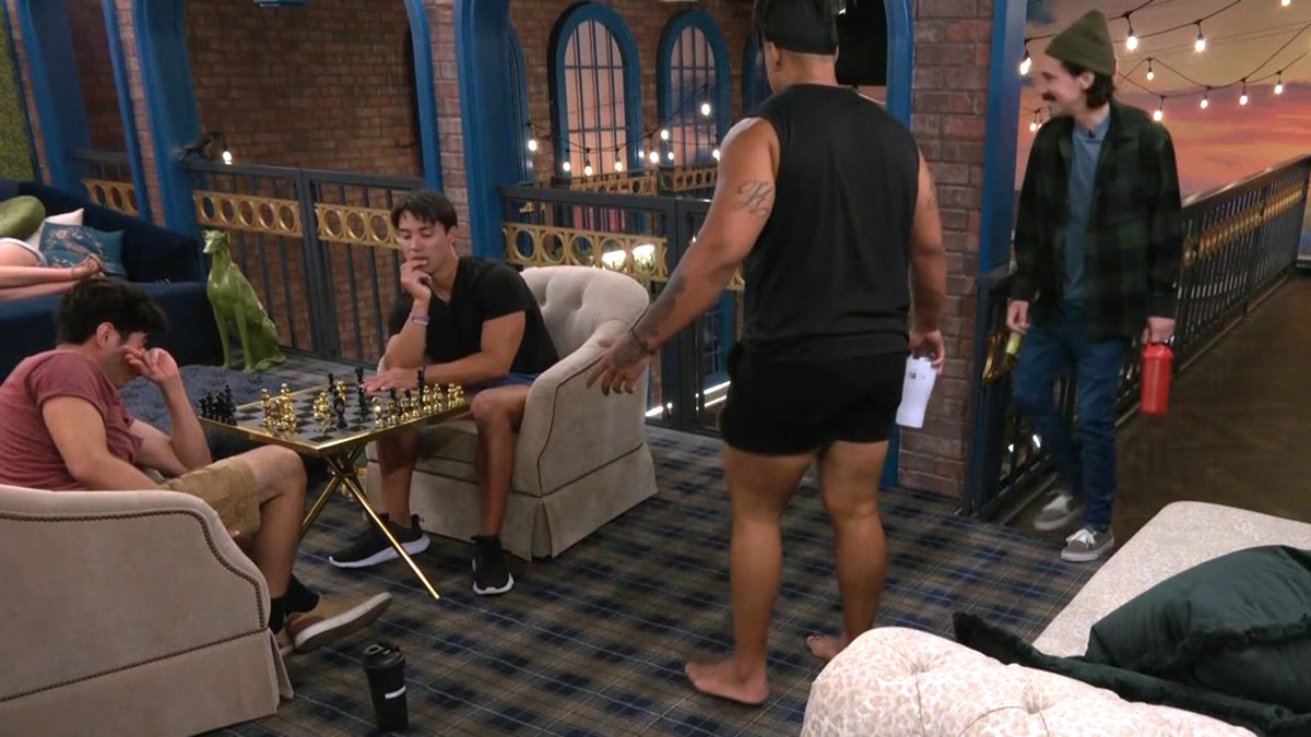 BigBroMeme's tweet image. Rachel has these boys shook since she went in first to see Lauren. They are now standing guard outside her door #BB27
