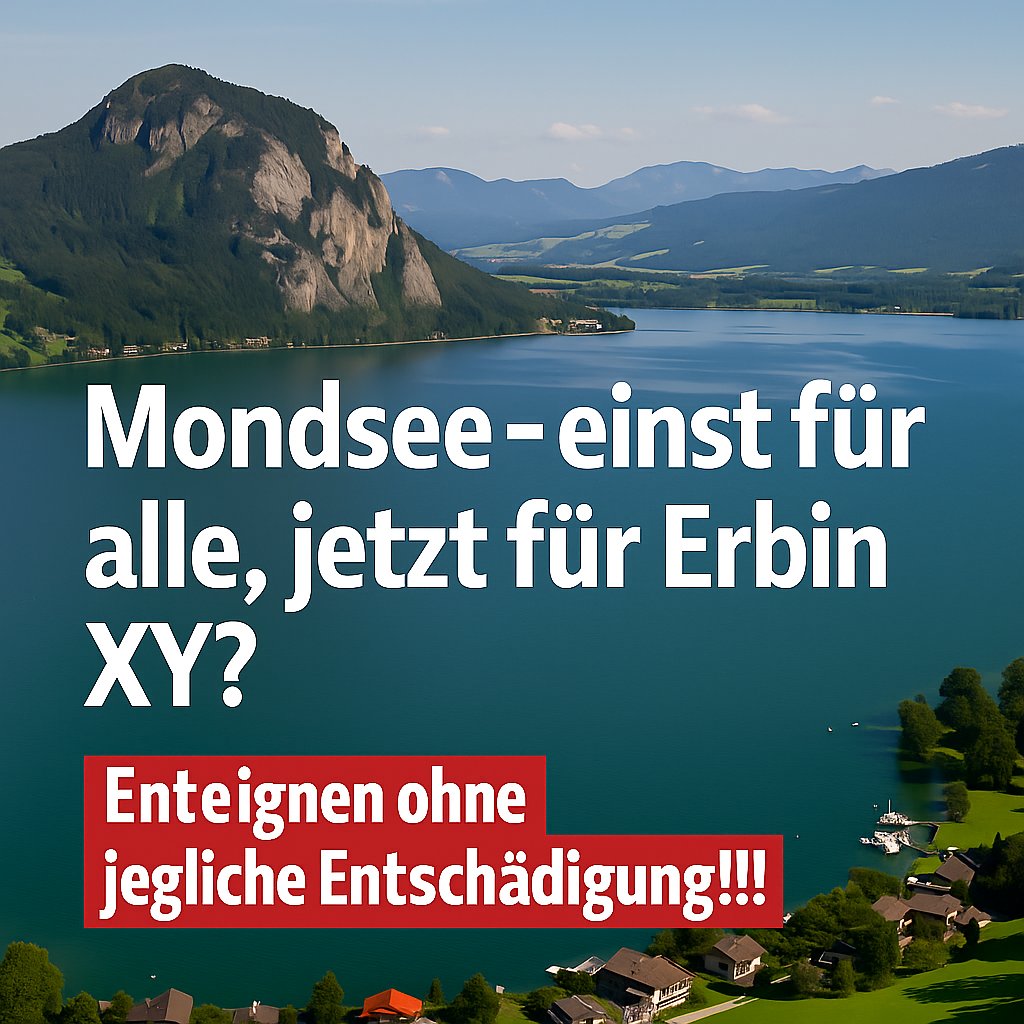 DNG_jetzt's tweet photo. Eine reiche #Adelserbin will jetzt abkassieren – am #Mondsee in #Österreich
Kündigt langjährige Pachtverträge
👑 Besitzgrundlage? Ein „Geschenk“ von Napoleon
🏞 Ein ganzer See – einfach so „vererbt“
🛶 Menschen verlieren ihre Existenz
Warum darf sowas noch passieren?
#Enteignen https://t.co/M3qXvOKAzt