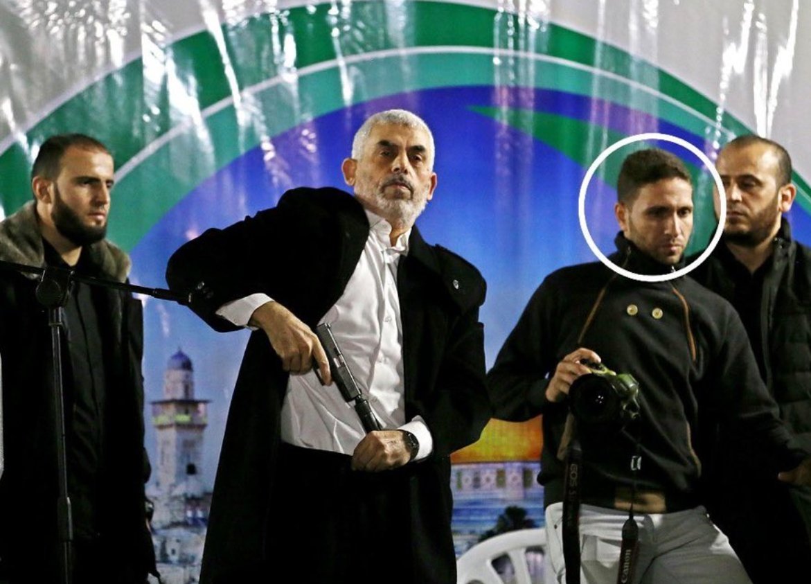 Brightmind24_7's tweet image. The IDF has eliminated Husam Adlouni, who was seen in the notorious photo alongside Hamas leader Yahya Sinwar.
