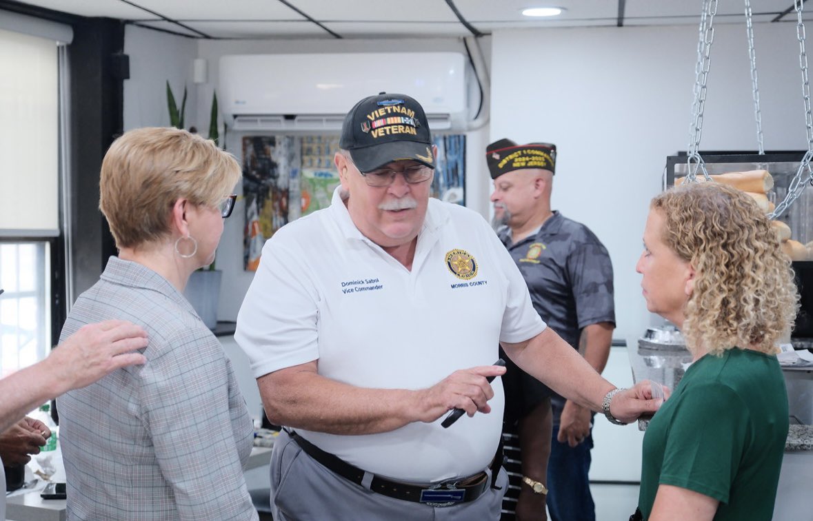 RepNellie's tweet image. I was happy to sit down with veterans from our district and North Jersey. I wanted to hear their concerns, let them know what resources our office can provide, and tell them I will fight any mass firings at the VA that would hurt veterans’ health care.