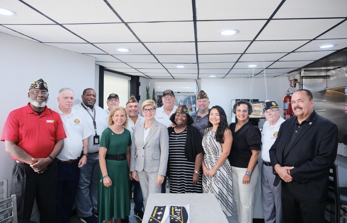 RepNellie's tweet image. I was happy to sit down with veterans from our district and North Jersey. I wanted to hear their concerns, let them know what resources our office can provide, and tell them I will fight any mass firings at the VA that would hurt veterans’ health care.