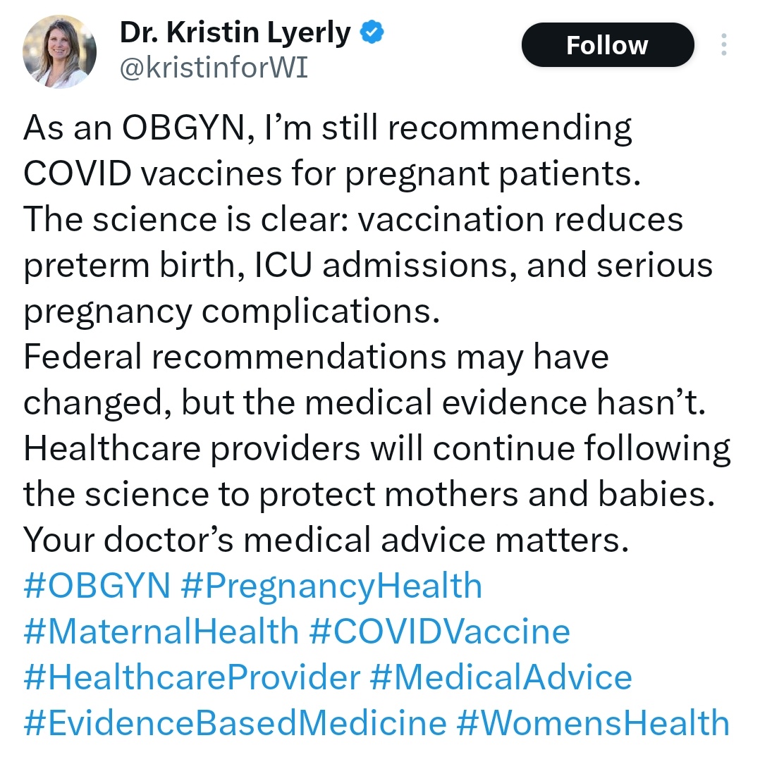 This person isn't an OBGYN.  She's an abortionist.  She kills children for a living.

That's why she blocked me.