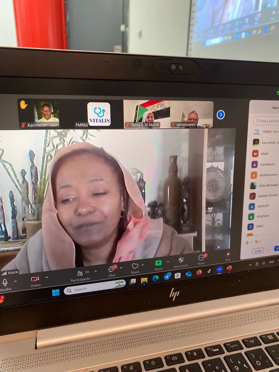 Dr Inass Malik dean of faculty of Medicine 
Ahfad University for Women

Talking about SBE as an innovative initiative during conflicts in a workshop organised by SMSB
