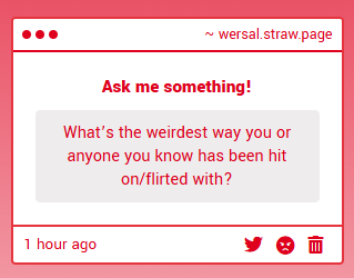 YoItsWersal's tweet image. bold of you to assume anybody ever flirted with me