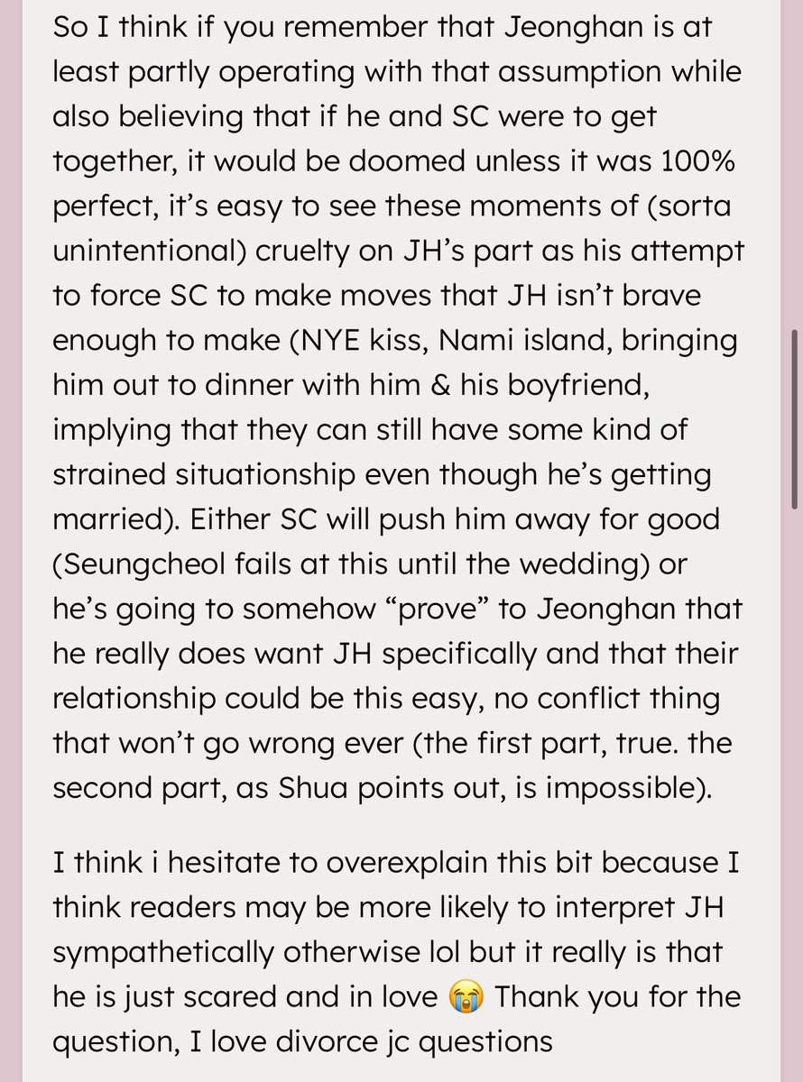 twomblying's tweet image. Hi! I just want to ask about this part of the jc divorce fic βTo put him through a series of mysterious tests that only he β¦ β Hi!!! Hmm I can try - I enjoy the thought of this being up to interpretation but I can tell you how I take it.
This bit:
It β¦ alterspring.org/@twomblying/a/β¦