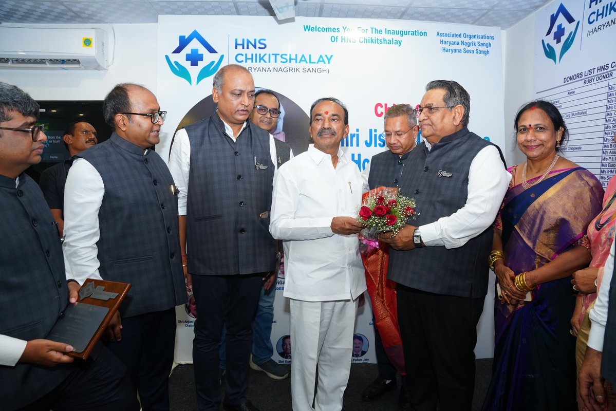 Eatala_Rajender's tweet image. Took part in the inaugural ceremony of HNS (Haryana Nagrik Sangh) Chikitshalay, a Social Service Hospital today in Secunderabad Cantonment Board.