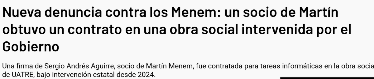 CRIturralde1's tweet image. NADIA CAMBIA
1. Otra empresa vinculada a @MenemMartin que lucra con el estado
2. Al contrato de 4000 millones con el Bco. Central con su empresa TS, se suma ahora su empresa HTEC, cuyas primeras facturas son por 47 millones a OSPRERA
3. Sumale LIBRA

CAMINO A SER LOS K